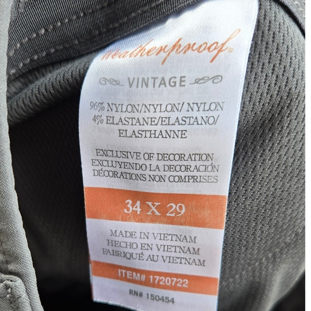 Weatherproof Vintage Gray Utility Stretch Pants 34x29 Mens Straight Leg - Picture 4 of 9